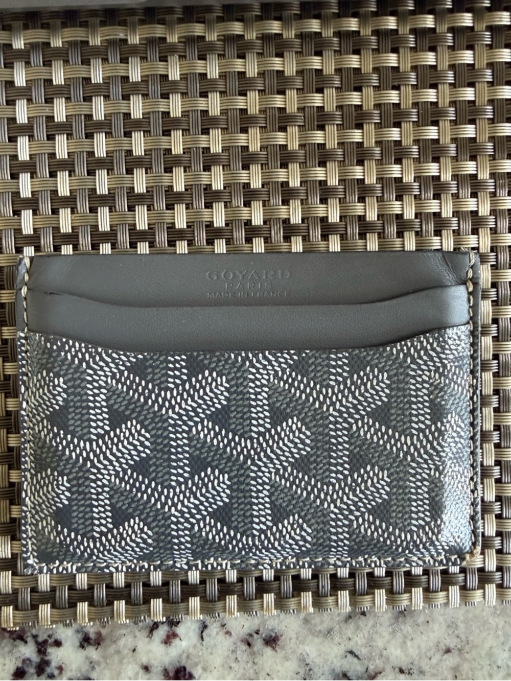 Goyard Goyardine Saint Sulpice Card Holder in Gray